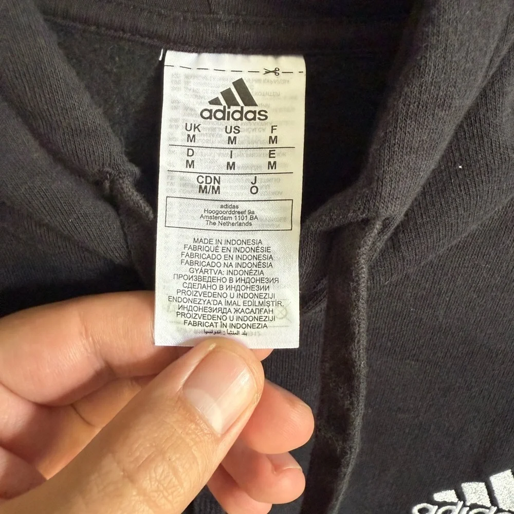 Men’s M Black Adidas Athletic/Casual Long Sleeve Hoodie